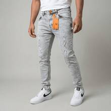 Men's Skinny Fitted Jeans With Elastane - Comfortable And Casual - JO-003 - 查看 1