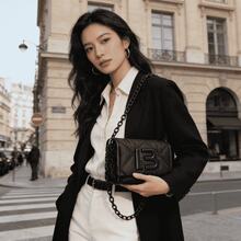 New Spanish B-Down Fabric Shoulder Bag Chain-Strap Convertible Crossbody Bag - 1 - Xem 3