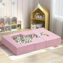 4 Pcs Modular Couch, Sectional Couch Sofa, Freely Removable Chair Sofa For Playing, Creativity, Sleeping For Playroom, Bedroom Furniture(Navy Blue&Pink&Grey&Blue) - 淺粉色 - 查看 2