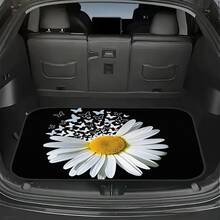 1 buah Alas Bagasi Mobil Motif Bunga Daisy dan Kupu-kupu - Alas Bagasi Anti Debu | Pelindung Bagasi Universal, Solusi Penyimpanan Mobil, Motif Bunga, Bahan Tahan Lama, Mudah Dibersihkan, Perlengkapan Perjalanan, Pecinta Kendaraan - alas bagasi - View 3