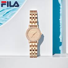 FILA Women Luxury Quartz Watch, Crystal Starry Dial, Pearl & Steel Strap 2-In-1 Set, Waterproof, Elegant Gift Box For Wedding Party - one-size - View 2