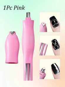 1pc 3-In-1 Heart-Shaped Snake Skin Cat Eye Magnetic Nail Stickers, Detachable Multi-Function Strong Magnetic Nail Stickers, Multi-Functional UV Gel French Cat Eye Nail Art Tool Magnet, Suitable For Home Manicure Salon DIY, Nail Art Supplies, Nail Tools, Back To School Season, Nail Art, False Nails, Nail Care Tools - Multicolor - View 8