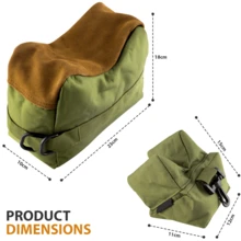 Crystals 2PCS Hunting Shooting Rest Bags Front & Rear Rifle Support Bench Bags Stable Shooting Stand Sandbag - Green - View 2
