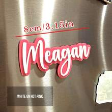 Elegant Name Fridge Magnets, Family Name Magnets, Locker Name Magnets, Personalized Fridge Name Stickers, Multiple Colors Available!, Housewarming Gift - F-word Fridge Magnet - View 2