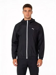 Puma Chaqueta deportiva cómoda y versátil con capucha para hombres 691345-01 - Negro - Ver 1