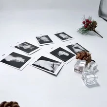 7张/套 E-N 最新照片卡 - 收藏卡牌游戏，独特明信片设计，LOMO 卡主要展示成员们独特的黑白姿势，时尚外观 - en7 - 查看 3