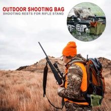 Crystals 2PCS Hunting Shooting Rest Bags Front & Rear Rifle Support Bench Bags Stable Shooting Stand Sandbag - Green - View 6