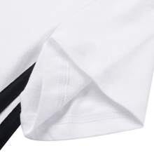 adidas ESSENTIALS3-Stripes 圓領短袖 T卹 女款 白色 - 黑與白 - 查看 8