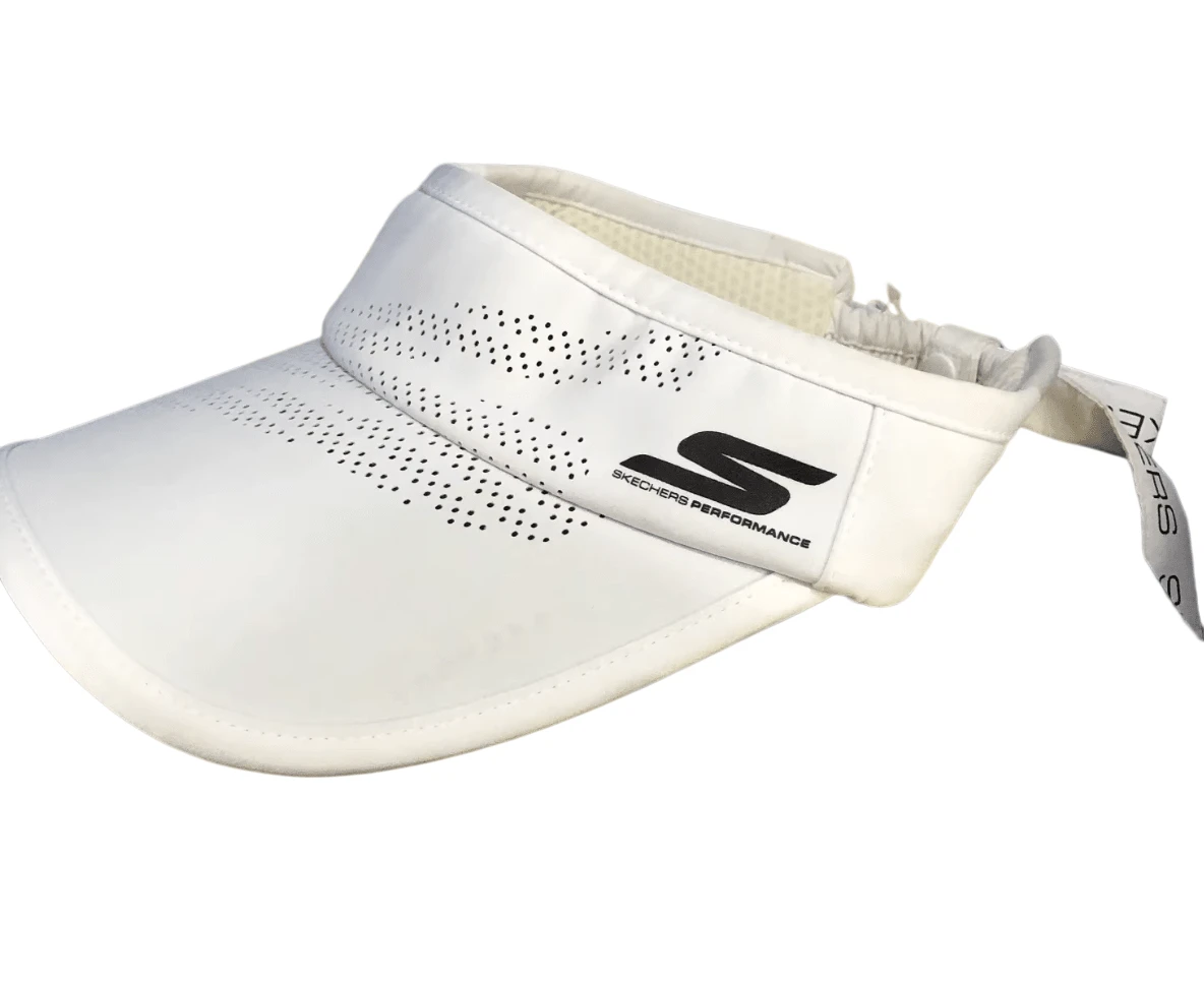 Skechers Mũ thể thao chống nắng thoáng khí unisex - trắng - Xem 1