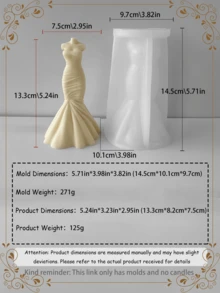 1pc Heart-Shaped Silicone Candle Mold, DIY Plaster Aromatherapy Mold For Valentine's Day, Mother's Day, Graduation Season - A - View 9