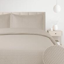 Ultrasonic Quilted Bedspread Set, Percale Soft Touch, 2 And 3 Pieces, Flora 2 Habitat, Single, Double, Queen, King And Super King Sizes. - Beige medio - Ver 2