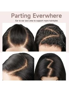 bling hair 250% Density, Wavy Human Hair, Pre-Plucked, Transparent, 13 X 4, 13 X 6, Lace-Front Wigs, Human Hair, 4 X 4, Lace Closure Wigs, Human Hair, Put-On And Take-Away, 6 X 4, 5 X 5, 9 X 6, Glueless Wigs, Human Hair, Pre-Cut, No Glue, Ready To Go, Wigs For Women, Brazilian Hair, Hidden Strap, 360-Degree Body Wave, Full Lace, Frontal Wigs, Human Hair With Invisible Drawstring, Natural Color, 6 Inches, Short Pixie Cut Wig, Human Hair - Natural Black - 查看 8