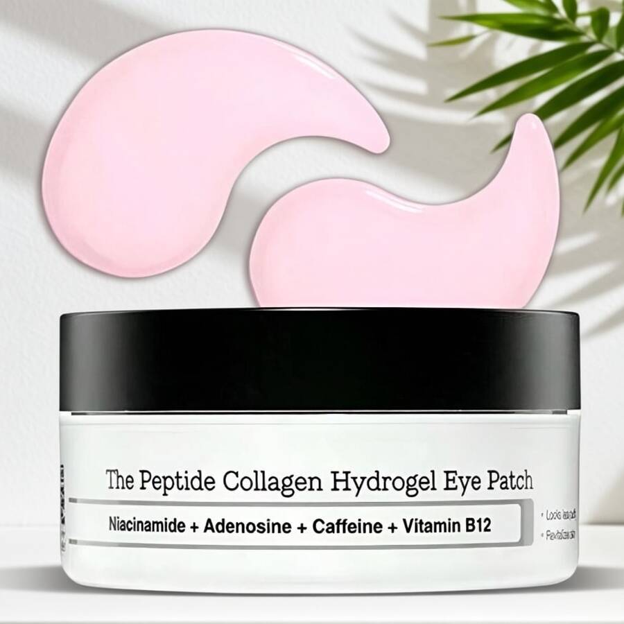 Travel Must Haves Skin Care Pink Peptides - Collagen Hydrogel Eye Patches For Puffy Eyes And Dark Circles, Under Eye Mask, 60 Under Eye Patches, Korean Skincare, Stocking Stuffers For Women - 1pcs - 查看 1
