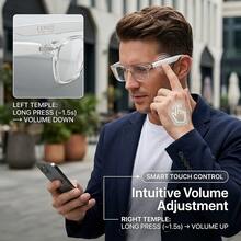 SENBONO 2026 New Smart Glasses With Wireless Call, Answer/Reject Call, Music Control, Volume Control, Wake-Up Voice, Remote Control Photography, AI Translation, Built-In Microphone, Smart Audio Glasses For Men Women, Suitable Birthday Gifts - View 3