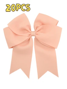 1/2/20pcs 6-Inch Large Grosgrain Ribbon Tails, Double-Layer Streamer Bow Hair Clips, Suitable For Daily Or Party Use - Multicolor - View 45