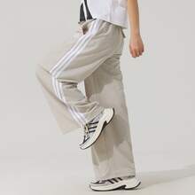 Quần ống rộng nữ adidas ESSENTIALS 3-Stripes, màu trắng - trắng - Xem 4