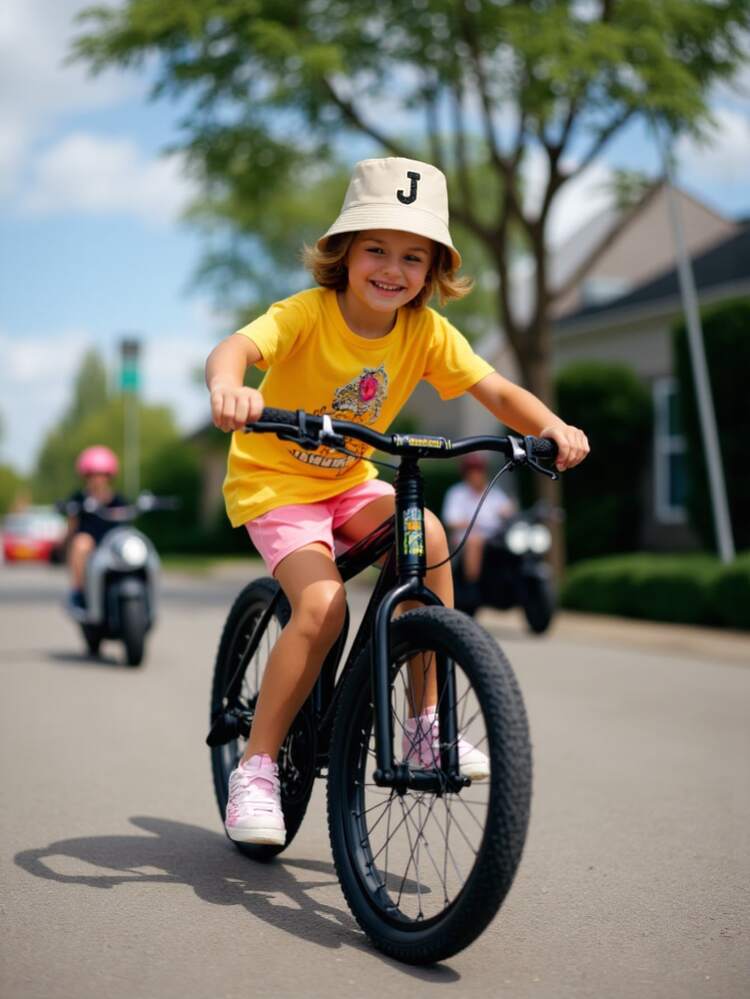 1顶A-Z字母渔夫帽婴儿遮阳帽男女童通用防晒帽 - 卡其色 - 查看 4