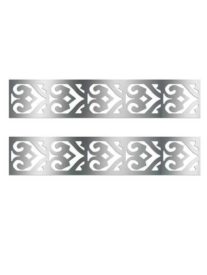 10片装现代风格抽象方形植物花卉造型自粘可拆卸亚克力镜面墙贴，适用于卧室、客厅、浴室