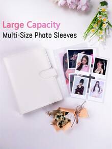 Album ảnh và thẻ đa năng A5, thiết kế thời trang, nhỏ gọn và bền chắc, bìa sổ tay rời bằng da PU, phù hợp để lên kế hoạch hàng ngày, ghi chú, văn phòng phẩm và sưu tập thẻ. - Nhiều màu - Xem 5