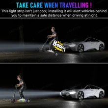 LED Light Strip For Scooters And Bicycles | RGB Night Riding Warning Light, 360° Panoramic Lighting, Intelligent Lighting Effects, Flexible Installation, Battery-Free, USB 5V Power Supply, RGB Dynamic/Static Lighting, Cool Riding Experience. - 2-in-1 RGB Colorful Bicycle Light Strip - View 6
