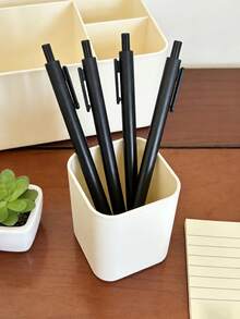 流畅快速中性笔，学生考试办公签名笔，0.5毫米黑色钢笔，按压式圆珠笔，书写流畅，学生文具办公签名笔 - A-黑色 - 查看 6