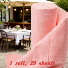 1 Roll (20pcs)- Tearable Microfiber Cloths And Towels, Highly Absorbent, Suitable For Both Wet And Dry Use, Comfortable To The Touch, Disposable, 20x20 Cm In Size, Ideal For Outdoor Parties, Kitchen Cleaning Cloths - 1 Roll Of 20 Sheets - View 12