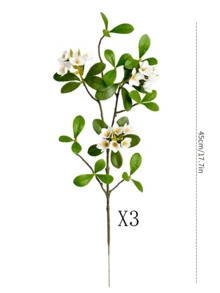 1/2/3pcs Artificial Hawthorn Flowers, 45cm Fake Flowers For Wall, Living Room, Bedroom, Wedding, Party Decor, Tabletop Filler, Home, Desktop Decor, Kitchen, Wedding, Tabletop, Centerpiece, Office, Garden, Outdoor, House, Yard Decoration, Suitable For Spring, Summer, Autumn, Winter - White - View 10