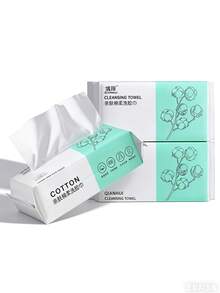 100 Count Disposable Face Towel,Thickening Ultra Soft Washcloths,Facial Cotton Tissue,Lint-Free Cotton Dry Wipes Multi-Purpose For Skin Care,Make-Up Wipes,Face Wipes And Facial Cleansing - White - View 4