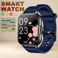 1 pieza Reloj inteligente unisex con correa de silicona cómoda, llamadas inalámbricas, recordatorio de mensajes, múltiples modos deportivos, rastreador de actividad, contador de calorías, carga USB - Pantalla 240P, Batería de ión de litio de 180mAh, regalo para vacaciones - Multicolor - Ver 17