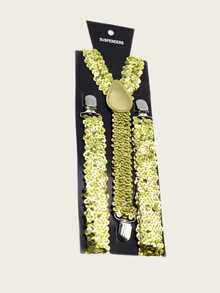 1 Set Men's Sequin Bow Tie, Necktie And Suspender 3 PiecesAccessory Suit - Multicolor - View 10