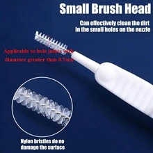 Shower Head Cleaning Brush Anti-Clogging Gap Cleaner Picks, Spiral Bristle Mineral Buildup Remover, Compact Multi-Purpose Cleaning Tool For Bathroom Kitchen Faucet Sink Vent(10 Pack) - White 10pcs - View 5