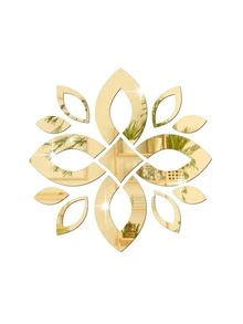 13片金色四叶花瓣镜面墙贴 - 花瓣 - 查看 1
