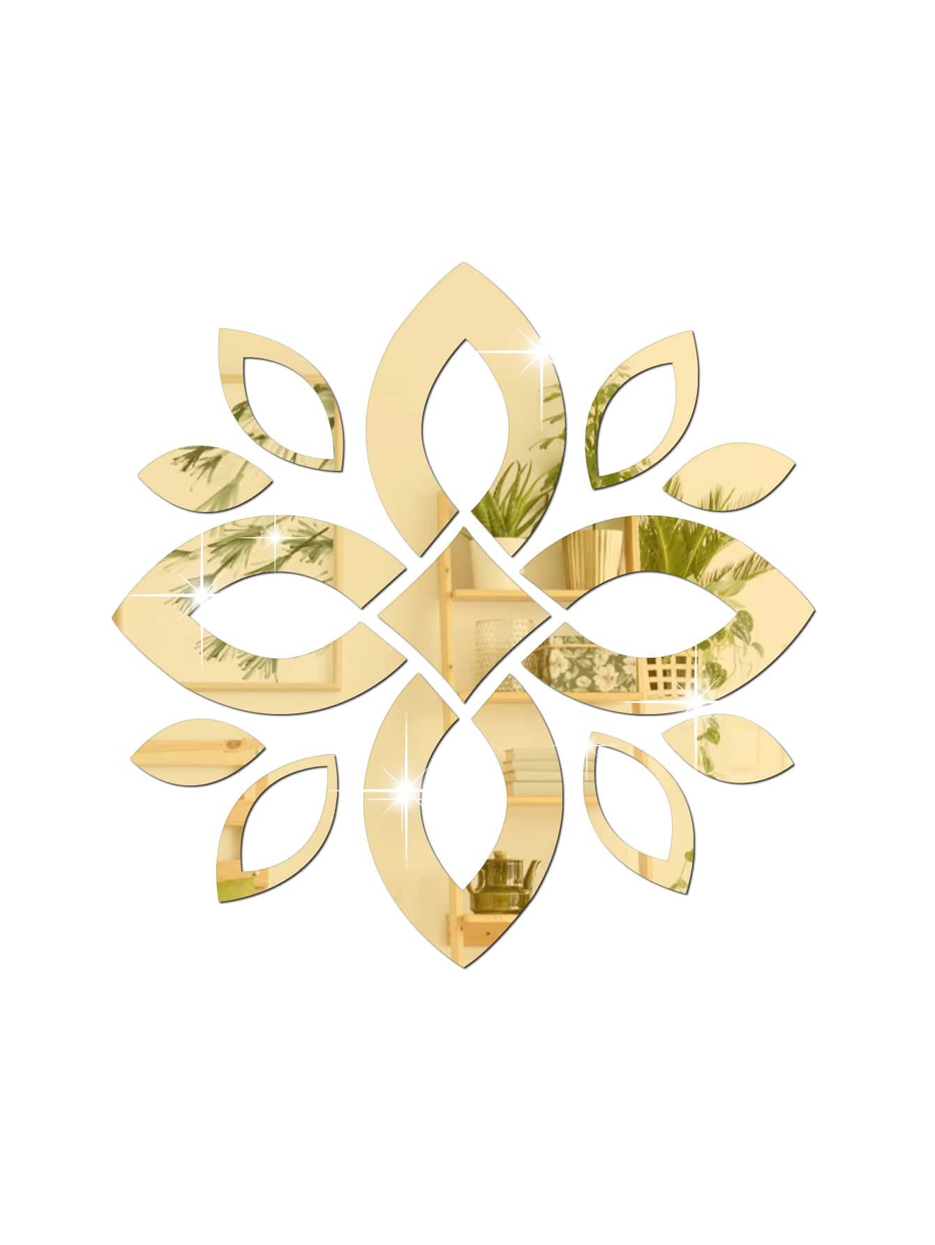 13片金色四叶花瓣镜面墙贴 - 花瓣 - 查看 1