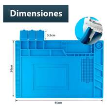 Vmingo Tapete Alfombrilla Azul Silicona Resistible Calor Almohadilla Antiestatica Reparacion Electronica Celular - Azul - Ver 7