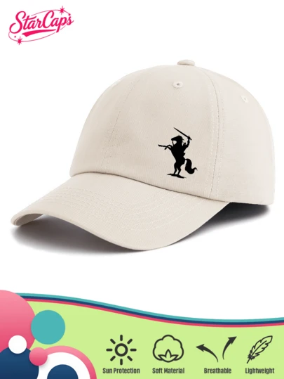 1 顶男女通用经典纯色棒球帽 - 牛仔图案，骏马跃起，套索飘扬 - 多种颜色可选 - 可调节低帽檐遮阳帽，适合西部牛仔、骑马及日常休闲穿着