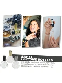 3pcs Elegant Glass Perfume Bottles Empty Spray Bottles Refillable Travel For Cosmetics Scent - Multicolor - View 7