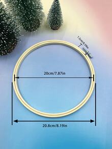 [1 cái] Khung thêu, Khung thêu tre điều chỉnh được, Dụng cụ hỗ trợ thêu ruy băng thủ công DIY, Có các kích thước 8cm/10cm/13cm/15cm/18cm/20cm - dây treo tre - Xem 12