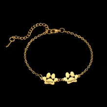 Personalized Pet Paw Print Bracelet, Engrave Name, Dog And Cat Paw Hand Jewelry, Pet Lover Memorial Gift, Custom Pet Name Bracelet, Elegant Dog Paw And Cat Paw Design, Top Choice For Christmas Gifts, Private Paw Print Pet Bracelet, Custom Pet Name Dog Paw Design, Excellent Choice For Christmas Commemoration, Paw Print As Proof, Engrave Your Exclusive Pet Love, Custom Pet Name Paw Print Bracelet, Owner's Exclusive Keepsake - Multicolor - View 12