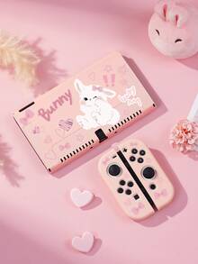 Nuevo Accesorios de la Consola de Juegos Switch2 (2025), Funda Protectora de Consola Switch con Diseño Lindo de Conejo y Corazón, Compatible con Switch2/Switch NS/Switch OLED/Lite, Accesorios para Switch2/Switch, Juego de Paquete Familiar, Bolsa de Almacenamiento, Base Acoplable, Funda Protectora de Switch, Mejor Regalo para Jugadores de Switch - multicolor - Ver 15