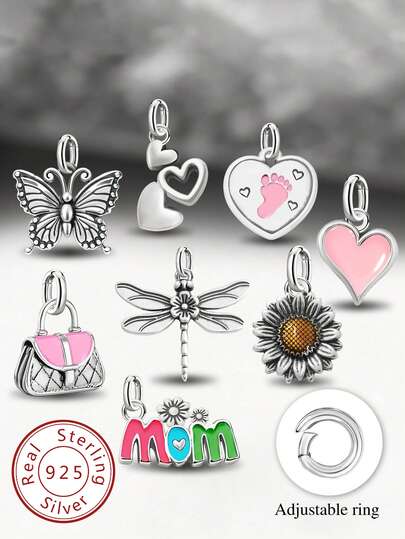 1件简约独特的925纯银妈妈吊坠，精致珠宝，男女皆宜