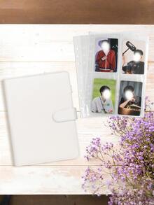 Album ảnh và thẻ đa năng A5, thiết kế thời trang, nhỏ gọn và bền chắc, bìa sổ tay rời bằng da PU, phù hợp để lên kế hoạch hàng ngày, ghi chú, văn phòng phẩm và sưu tập thẻ. - Nhiều màu - Xem 6