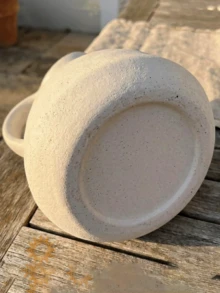 1 buah Vas Keramik Putih Bergaya Pedesaan, Pelengkap Sempurna untuk Dekorasi Rumah Apa Pun; 1 buah Pot Tanaman Terakota Gaya Rumah Pertanian Vintage, Tekstur yang Indah; 1 buah Vas Keramik Vintage Besar dengan Pegangan, Cocok untuk Dekorasi Meja Makan atau Berkebun - B - View 5