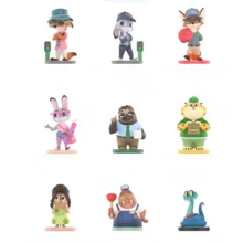 POP MART Disney Zootopia Crazy Series Mô hình và búp bê sưu tầm, Hộp bí ẩn ngẫu nhiên từng sản phẩm, Mô hình nhân vật, Đồ trang trí theo chủ đề nhân vật, Đồ trang trí bàn làm việc, Bộ sưu tập theo chủ đề, Quà tặng cho người hâm mộ. - Màu xanh nhạt - Xem 3