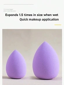 27 件套海绵套装 | 专业粉底、散粉和爽肤水专用海绵 - 超柔软，全覆盖面部彩妆工具（批发） - 紫色 - 查看 2