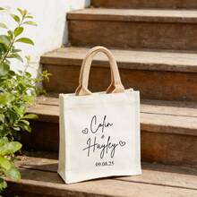 定制红色麻布圣诞礼品袋及挂饰，2025节日礼品袋（可印名字），平安夜礼品袋，红色手提礼品袋，圣诞树袋，节日礼品袋，派对礼品袋，时尚设计 - 多色聖誕手提包 - 查看 3