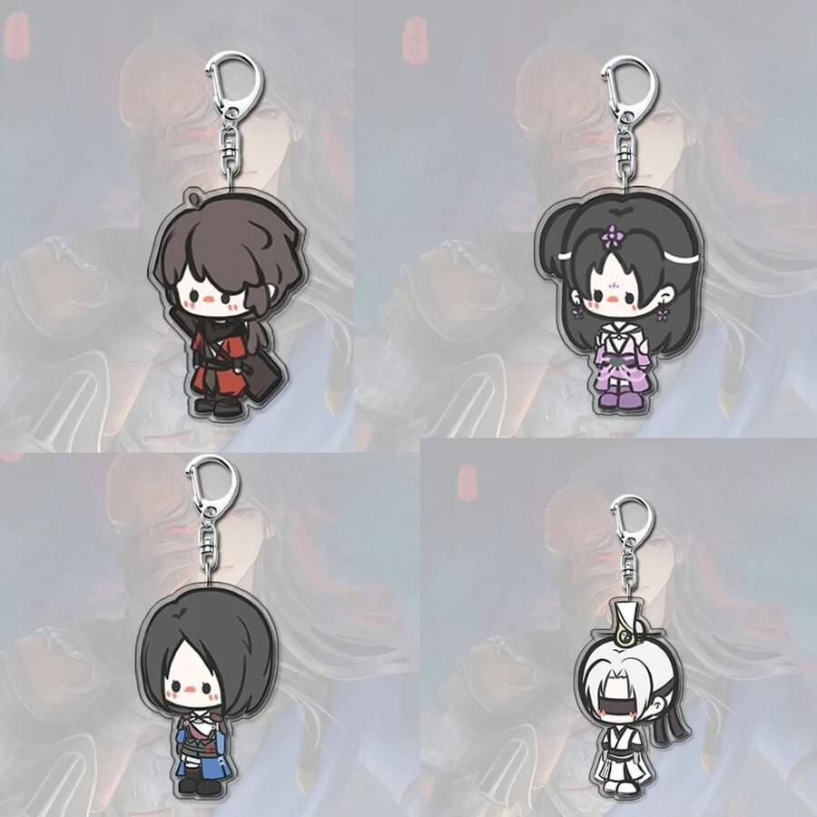 Cartoon Q Version Of Martial Arts Anime Cartoon Character Acrylic Keychain Pendant Double Side Key Bag Accessories Firend Gift - Multicolor - View 1