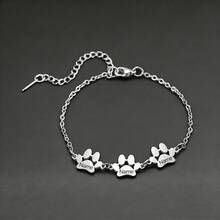 Personalized Pet Paw Print Bracelet, Engrave Name, Dog And Cat Paw Hand Jewelry, Pet Lover Memorial Gift, Custom Pet Name Bracelet, Elegant Dog Paw And Cat Paw Design, Top Choice For Christmas Gifts, Private Paw Print Pet Bracelet, Custom Pet Name Dog Paw Design, Excellent Choice For Christmas Commemoration, Paw Print As Proof, Engrave Your Exclusive Pet Love, Custom Pet Name Paw Print Bracelet, Owner's Exclusive Keepsake - Multicolor - View 11