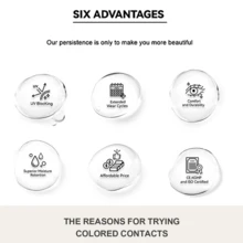 Lalens Christmas Green Color Contact Lenses, Natural Green Contact Lenses, Contact Lenses, Makeup Contact Lenses, Eye Makeup, Soft Contact Lenses, Contact Lenses, Blue Contact Lenses, Blue Lens, Green Lens, Suitable For Dates And Daily Wear, Fashion Contact Lenses, Halloween Costume Cosplay - Hidrocor Graphite - View 12