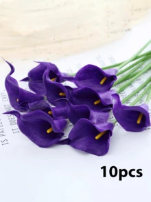 13.4" Artificial White Silk Calla Lily Flowers, Suitable For Mother's Day, Easter, Home, Kitchen, And Weddings - White - View 19