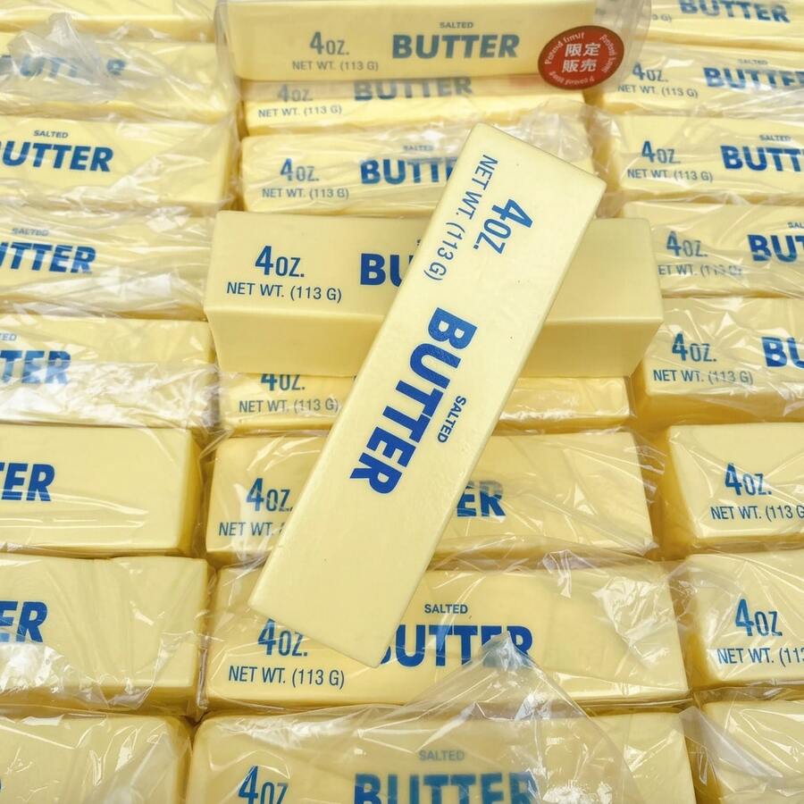 1pc Butter Squeeze Toy: Realistic Savory Butter Shaped Squeeze Toy, Soft Slow Rebound, Suitable For Kids And Adults, Great For Desktop Games And Stress Relief. - NNL28 - View 1